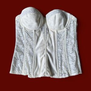 Dominique Cream Lace Bustier